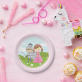 プリンセスおよび騎士パーティーのプレート ペーパープレート (パーティー)