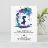 プリンセスお洒落フェアリーコア誕生日ジョイ 招待状 (スタンド正面)