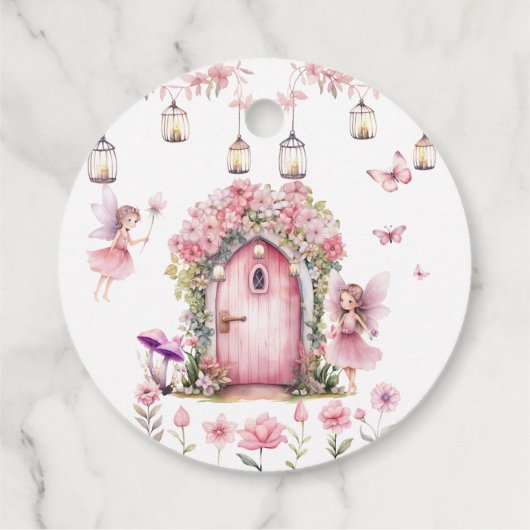 プリンセスお洒落フェアリー誕生日パーティーありがとう フェイバータグ (裏面)