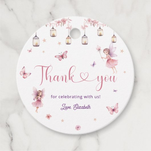 プリンセスお洒落フェアリー誕生日パーティーありがとう フェイバータグ (正面)