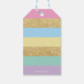 プリンセスお洒落ユニコーンレインボー誕生日賛成 ギフトタグ (裏面)