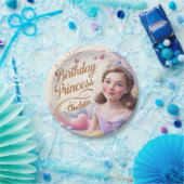 プリンセスお祝いハッピーバースデー ペーパープレート (パーティー)