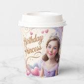 プリンセスお祝いハッピーバースデー 紙コップ (裏面)