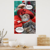 プリンセスお祝い猫 ポスター (キッチン)