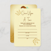 プリンセスから女王へ ブライダルシャワー 出欠カード (正面/裏面)