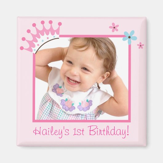 プリンセスかわいらしクラウンティアラ好意フォトマグネット マグネット (正面)