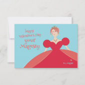 プリンセスかわいらしバレンタインデーのカード サンキューカード (正面)