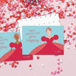 プリンセスかわいらしバレンタインデーのカード サンキューカード