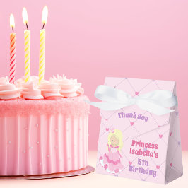 プリンセスかわいらしピンクブロンドガールバースデーパーティー フェイバーボックス
