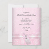 プリンセスかわいらしベイビーシャワーかわいいガールティアラ民族 招待状 (裏面)