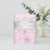 プリンセスかわいらしベビーシャワーガールバタフライ 招待状 (スタンド正面)