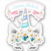 プリンセスかわいらしユニコーンクラウンと玉ジュエル シール (正面)