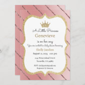 プリンセスがやってくる 招待状 クラウン付 (正面/裏面)