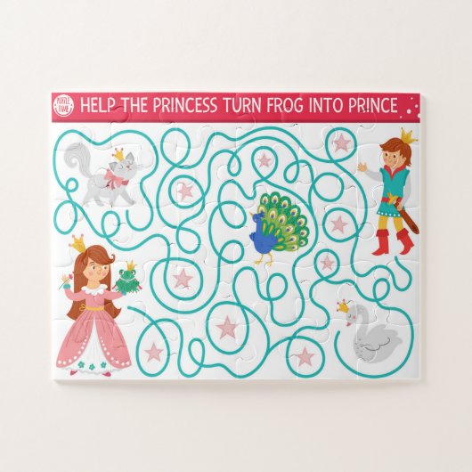 プリンセスがカエルを王子様に変える ジグソーパズル (横)