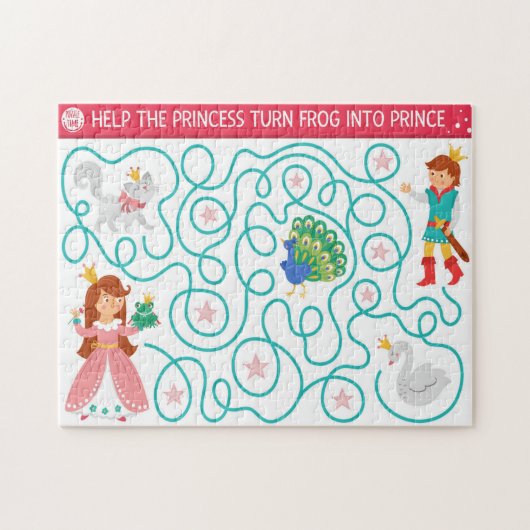 プリンセスがカエルを王子様に変える ジグソーパズル (横)