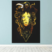 プリンセスがカラスに抱き寄せる キャンバスプリント (インサイチュ (ウッドフロア))