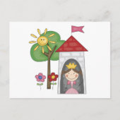 プリンセスがタワー型Tシャツと贈り物に ポストカード (正面)