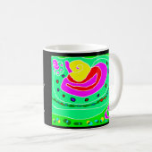 プリンセスが可愛い猫にパッチを貼る コーヒーマグカップ (正面右)