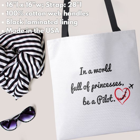 プリンセスが多い世界で，パイロット，ポジティブ トートバッグ
