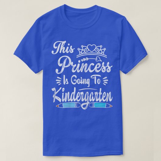 プリンセスが幼稚園Teeに戻る女の子 Tシャツ (デザイン正面)