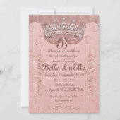 プリンセスきらきら光るダイヤモンドパーティの招待状 招待状 (正面)