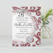 プリンセスきらきら光るダイヤモンド真珠パーティの招待状 招待状 (スタンド正面)