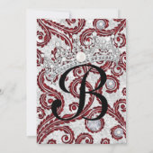 プリンセスきらきら光るダイヤモンド真珠パーティの招待状 招待状 (裏面)