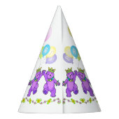 プリンセスくまの第1誕生会のおもしろい パーティーハット (裏面)