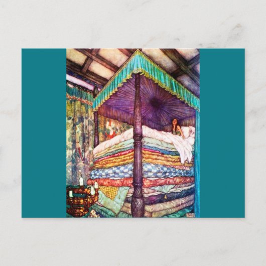 プリンセスとエンドウ豆 ポストカード (正面)