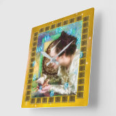 プリンセスとカエルの王子 スクエア壁時計 (傾斜)