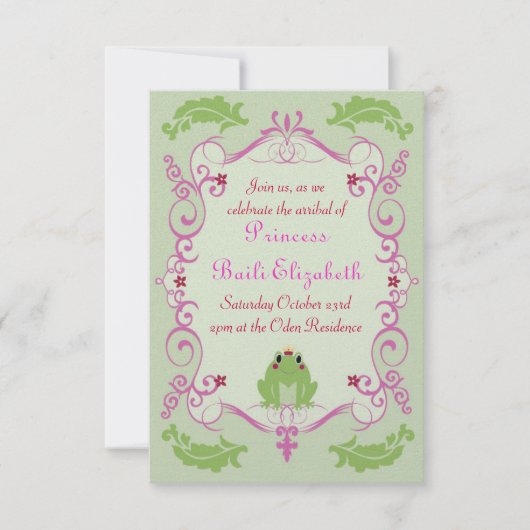 プリンセスとカエル 招待状 (正面)