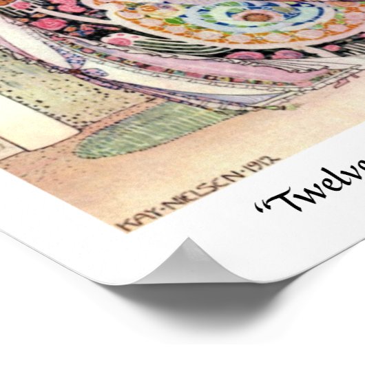 プリンセスとガーデンボーイ童話イラストレーション ポスター (角)