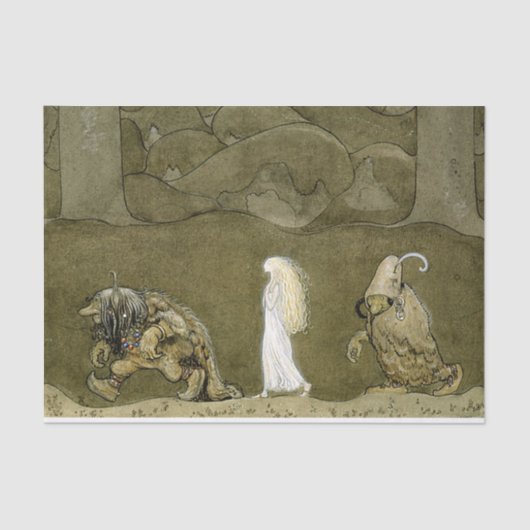 「プリンセスとトロール」ジョンBの水彩画 薄葉紙 (正面)