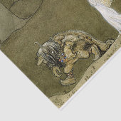 「プリンセスとトロール」ジョンBの水彩画 薄葉紙 (詳細)