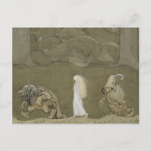 プリンセスとトロール – John Bauerヴィンテージa ポストカード (正面)