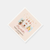 プリンセスとナイツガールバースデーパーティー スタンダードカクテルナプキン (角)