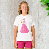 プリンセスとバラの女の子Tシャツ Tシャツ