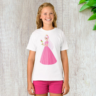 プリンセスとバラの女の子Tシャツ Tシャツ
