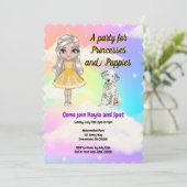 プリンセスとパピーズのパーティー招待状 招待状 (スタンド正面)
