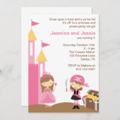 プリンセスとピンクの海賊招待状 招待状 (正面/裏面)