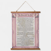 プリンセスとピーストーリーハンス・クリスチャン・アンデルセン 吊り下げ型タペストリー (正面)