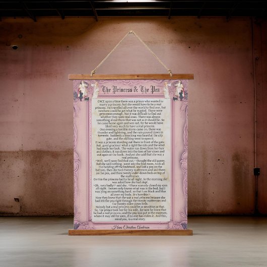プリンセスとピーストーリーハンス・クリスチャン・アンデルセン 吊り下げ型タペストリー