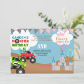 プリンセスとモンスタートラック兄弟姉妹招待。 招待状 (スタンド正面)