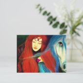 プリンセスとユニコーンの風景tessieART ポストカード (スタンド正面)