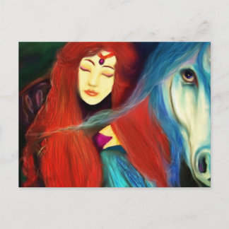 プリンセスとユニコーンの風景tessieART ポストカード