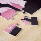 プリンセスとユニコーンパーソナライズされた ジグソーパズル (側面)