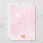 プリンセスと一角獣の誕生パーティー 招待状 (裏面)