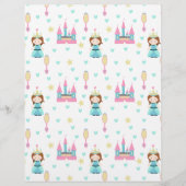 プリンセスと城と鏡スクラップブック紙 (正面)