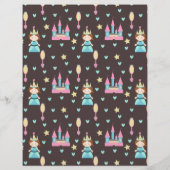 プリンセスと城と鏡スクラップブック紙 (裏面)