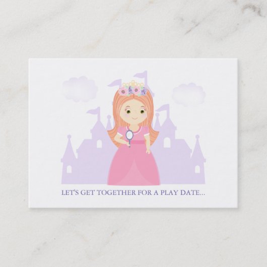 プリンセスと彼女の魔法の鏡の遊日付 コーリングカード (正面)